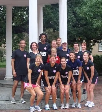 Group photo at marathon event