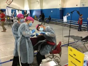 Treating community inside of gym