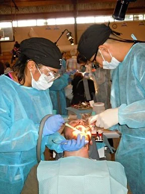 Treating a patient in the community overhead view
